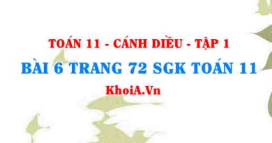 Bài 6 trang 72 SGK Toán 11 tập 1 Cánh Diều